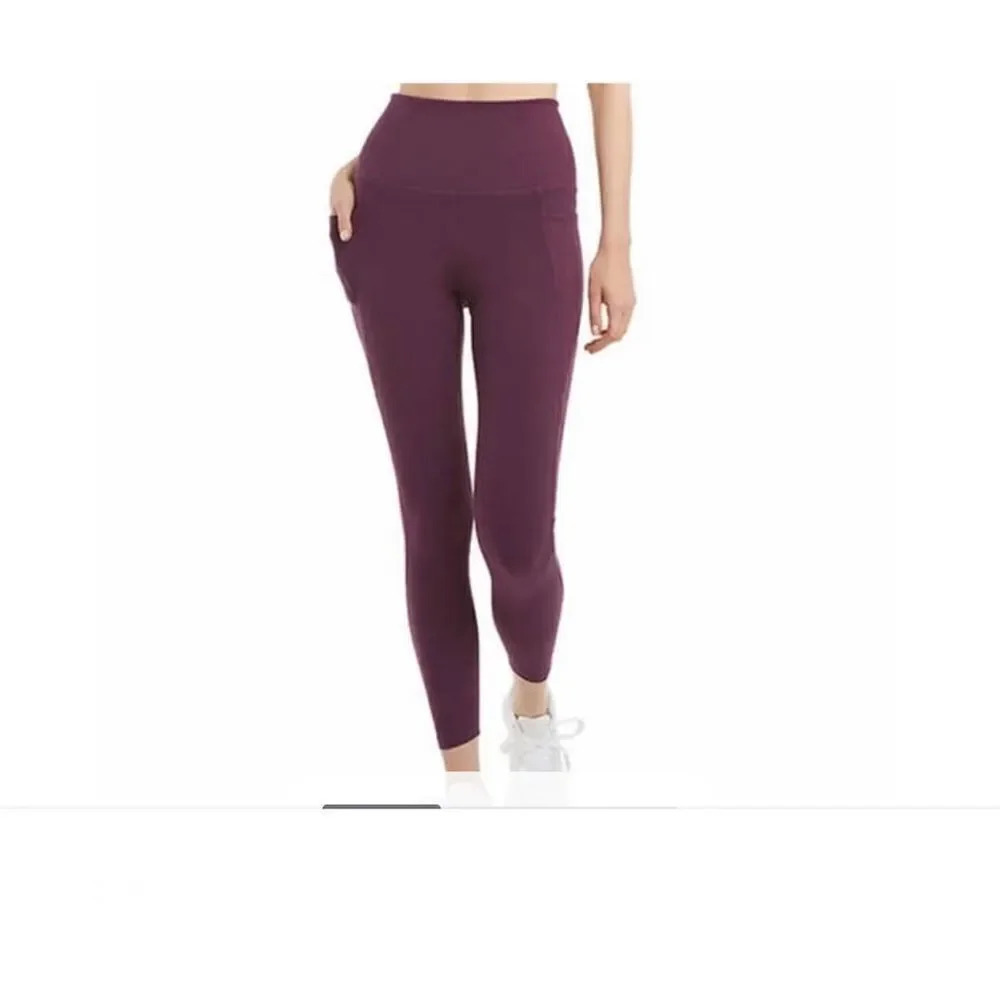 Danskin Women's Ultra High Rise Leggings Italian Plum New Medium